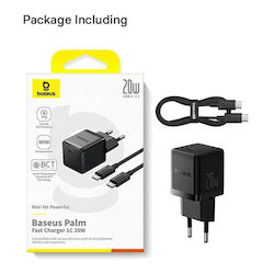 Baseus Φορτιστής με Θύρα USB-C και Καλώδιο USB-...