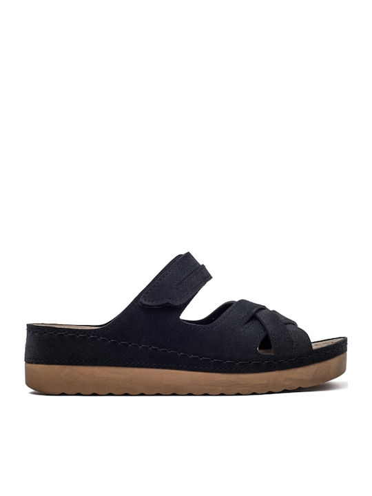 Flache Sandalen für Damen Flatforms in Schwarz Farbe