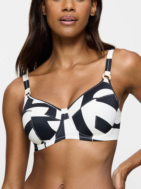Triumph Allure Bikini Σουτιέν ΑΣΠΡΟΜΑΥΡΟ