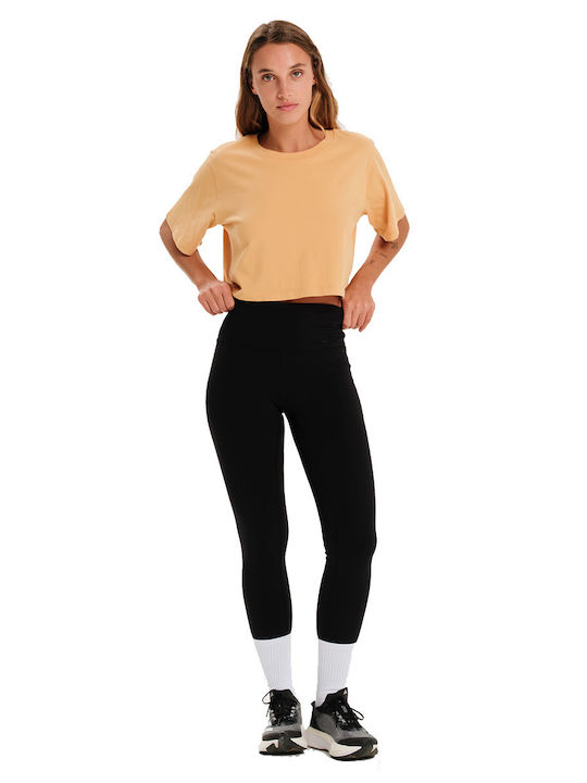 Schulung Frauen Gekürzt Leggings Black
