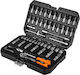Topex Mehrfachnüsse T-Griff Lange mit Vierkant-Antrieb 1/4", HEX Set 55Stück