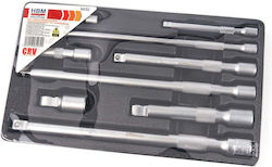 HBM Machines Καρυδάκια Εξάγωνα με Καρέ Υποδοχής 1/4", 3/8", 1/2" Σετ 9τμχ HBM Machines Καρυδάκια Εξάγωνα με Καρέ Υποδοχής 1/4", 3/8", 1/2" Σετ 9τμχ