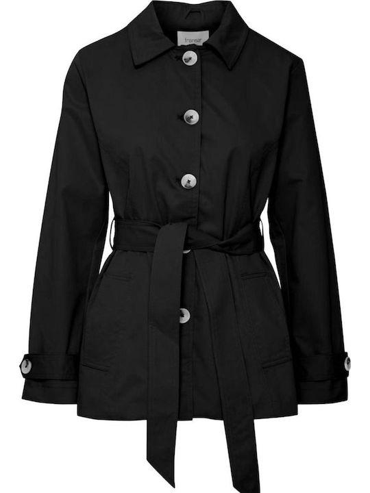 Women's Navy Blazer Trench Coat