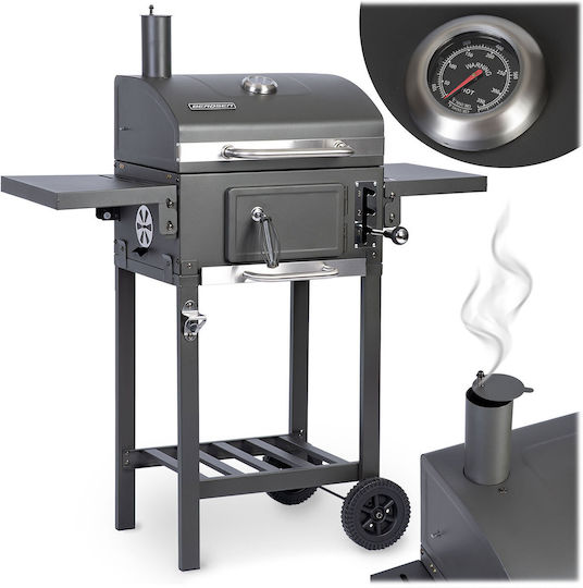 Berdsen Stainless steel Charcoal Grill with Lid and Thermometer