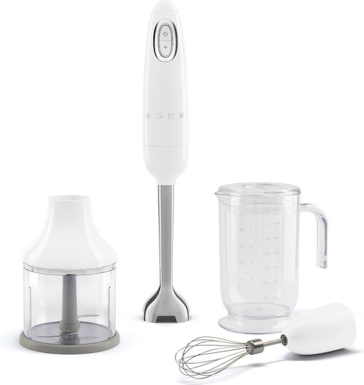 Smeg 50's Style Handmixer mit Inox-Stab 700W Weiß