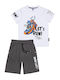 Kids' Set with Shorts Summer 2pcs White-anthracite