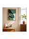 Poster Tropical Palm Leaf Pst25155 21cm X 30cm Λευκό Κάδρο Pvc