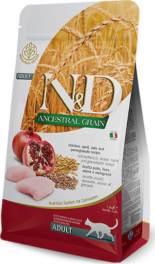 Farmina Dry Food with Few Grains for Adult Cats with Chicken / Pomegranate 1.5kg
