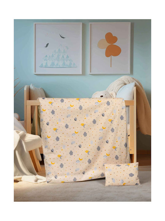 Madi Seturi de cearșafuri pentru bebeluși Pentru Patut Bumbac cu Cauciuc Bej 70x140buc 3buc