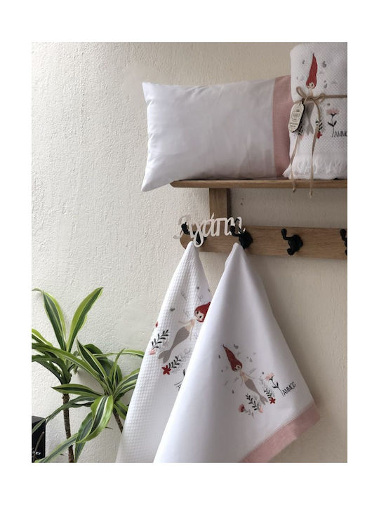 Raison D' Etre Baby Sheets Set Crib Cotton Pink 120x160cm