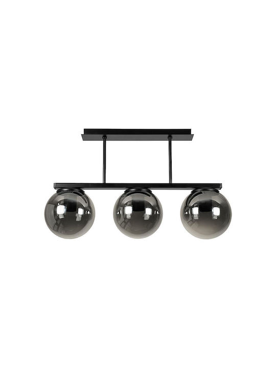 City Lux Deckenleuchte Schwarz mit Fassung E27
