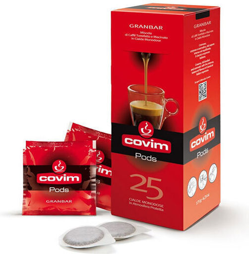 Covim Capsules Espresso Granbar Compatible with Machine E.S.E. Pod 25caps,tobolek