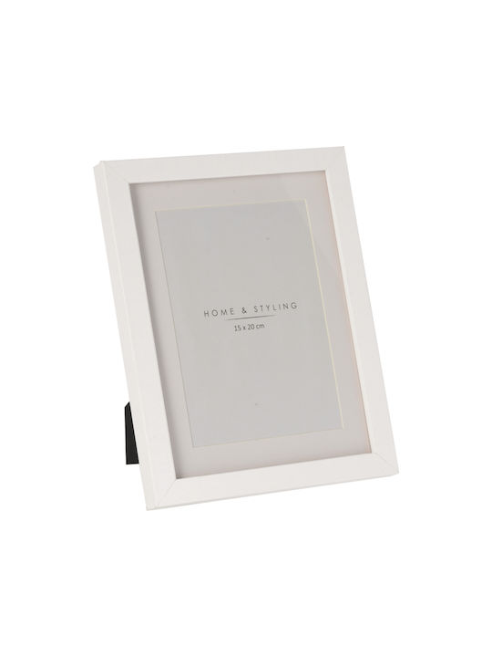 Wooden Photo Frame with White Frame