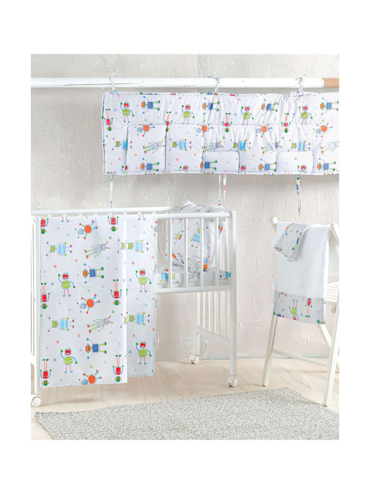 Rythmos Baby Duvet Cover Set With Pillowcase Robot Chat Multicolour 110x160cm