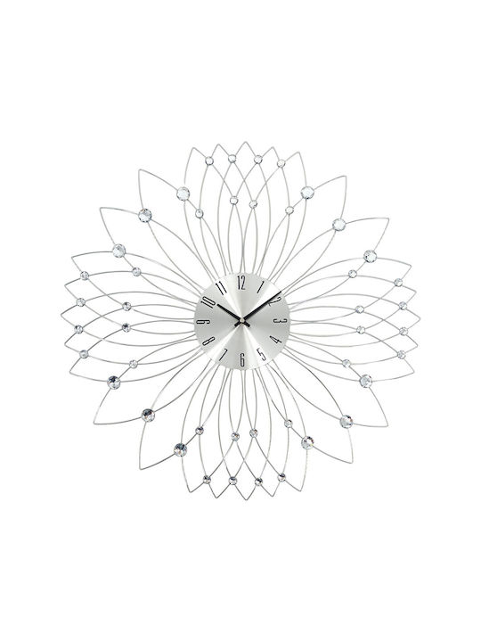 Ankor Wall Clock Metallic Silver Ø60cm
