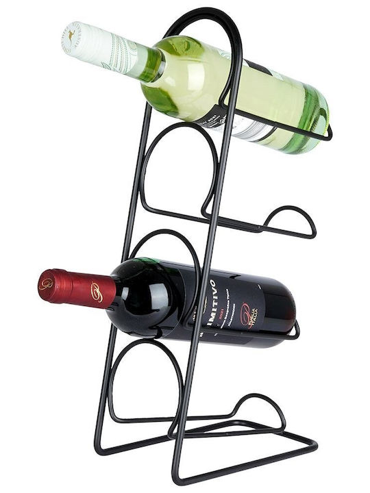 Vilde Raft pentru Vin Cu Picioare Metal Negru Vilde Raft pentru Vin Cu Picioare Metal Negru