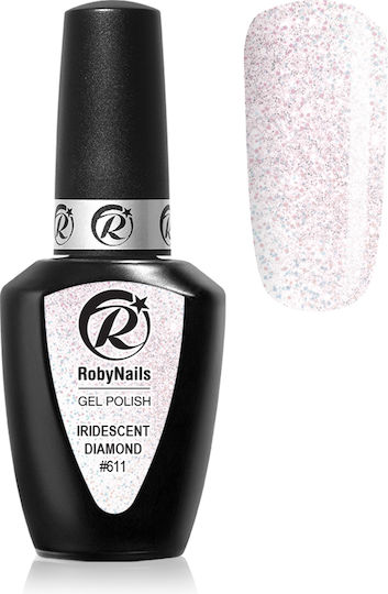 Roby Nails Semi-Permanent Nail Polish Iridescent Diamond Gel Polish 1pcs