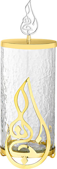Capolavoro Φοντανιέρα Glas mit Deckel 10x10x30cm Gold