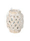 Koopman Laterne Bamboo Weiß 16x16x20cm 1Stück