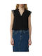 Women's Short Sleeve Black Top