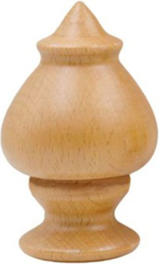Galifas Curtain wood end Brown 1pcs