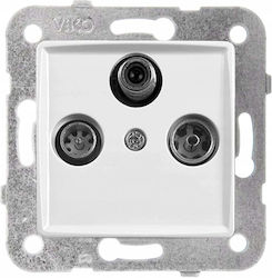 Panasonic Linnera S Rtv-sat End Socket White Glossy 91440041
