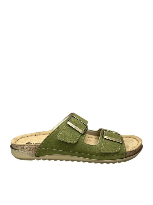 Women's Flat Sandals Anatomic in Khaki Color