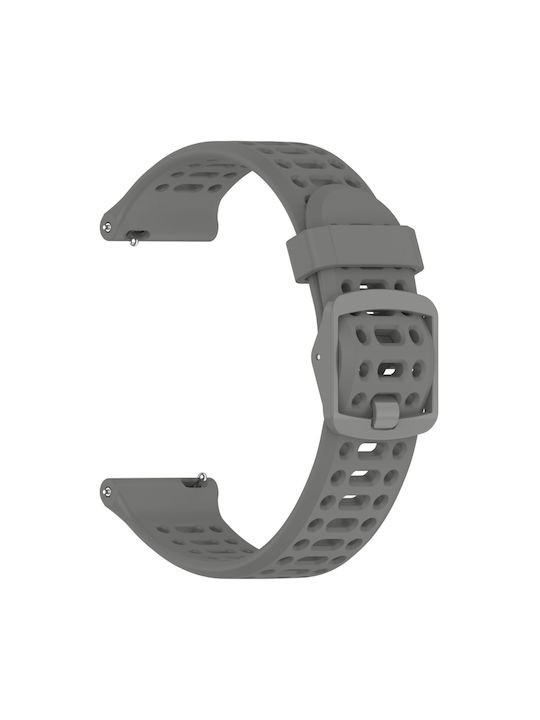 Silikonarmband mit Löchern, Schnalle in gleicher Farbe, Oneplus Watch 2r 47mm/Oneplus Watch 2 47mm Dunkelgrau