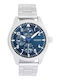 Oozoo Timepieces Ανδρικό Ρολόι 42mm Μπαταρίας με Ασημί Μεταλλικό Μπρασελέ