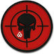 Нашивка от гума Target Punisher Rd Черна