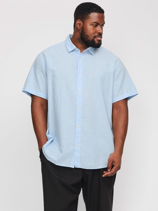 Jack & Jones Κοντομάνικο Πουκάμισο Γαλάζιο