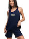 A.A UNDERWEAR Sommer Damen Pyjama-Set Blue