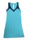 Jeannette Lingerie Καλοκαιρινό Γυναικείο Νυχτικό Απαλό Τιρκουάζ, Μπλε