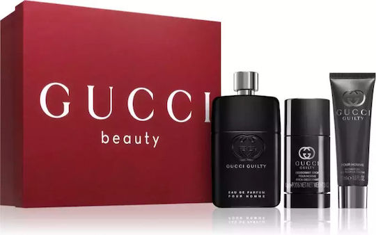 Gucci Guilty Pour Herren Set mit Eau de Parfum und Duschgel 3Stück
