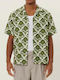 Κοντομάνικο Πουκάμισο Vintage Green/ivory