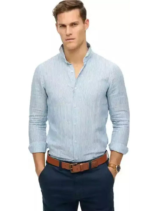 Superdry D2 Stud Vacation Μακρυμάνικo Λινό Πουκ...
