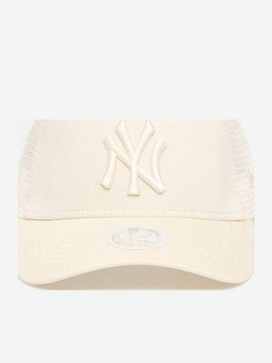 New Era Damen Baseballkappe New York Yankees - Hellcreme Mit Schlangenleder-Print