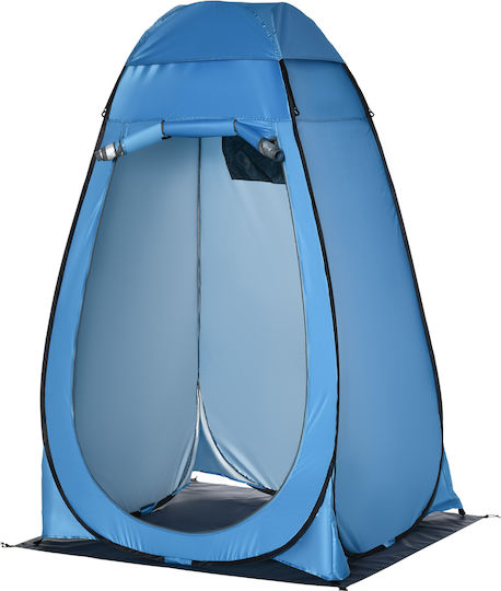 Outsunny Καλοκαιρινή Σκηνή Camping Pop Up Τουαλέτας Μπλε 126x124x189εκ.