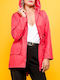 Women's Lifestyle Jacket Waterproof for Winter with Hood Red