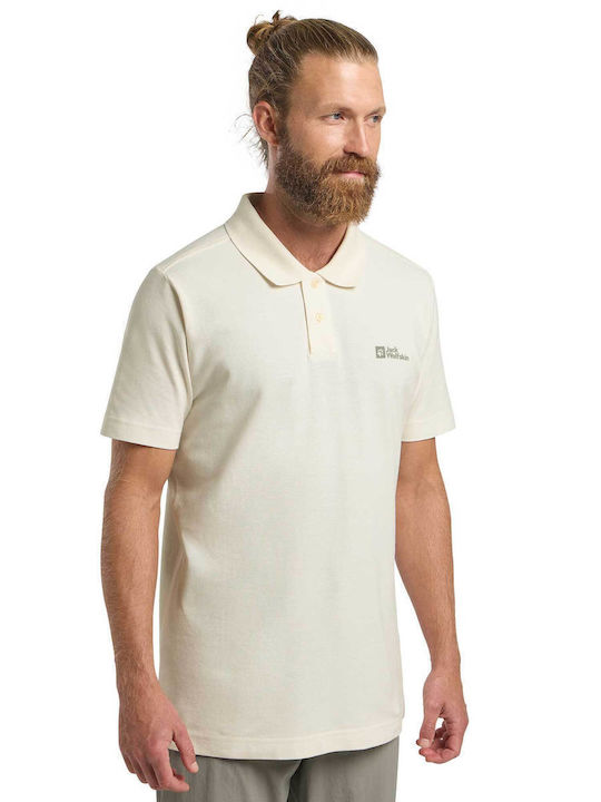 Jack Wolfskin Polo Μπλούζα Κοντομάνικη White