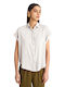 Lina Women's Monochrome Short Sleeve Shirt White