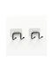 Femmit Metal Adhesive Bathroom Kitchen Hook Set of 2 Pieces 6x5x5 Cm Black