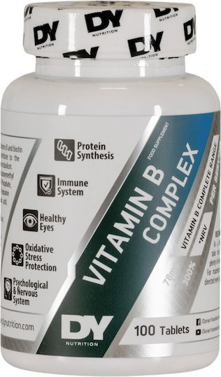 Dorian Yates Vitamin B Complex Витамин за Енергия, Косата & Кожата 100 Таблетки