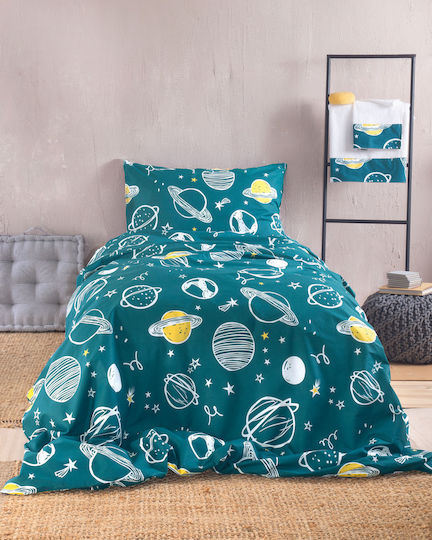 Rythmos Saturn Kids Cotton Pillowcase Set 50x70cm Petrol (Item J062)