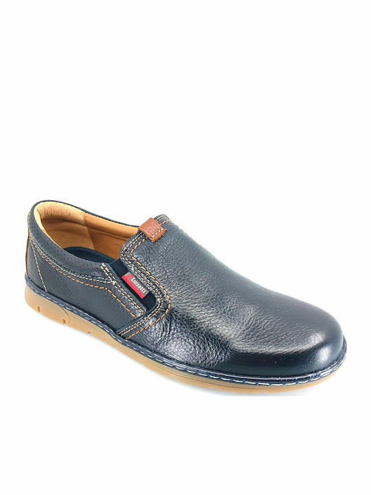 Leder Herren Mokassins in Blau Farbe
