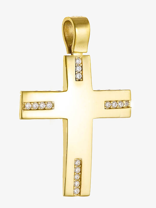 Women's Cross from Gold Plated Silver