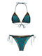 Women's Brazilian Triangle Bikini Boho Petrol