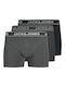 Herren Boxershorts Dark Grey Melange 3Packung
