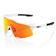 100% Cycling Glasses with White Frame & Mirror Lenses