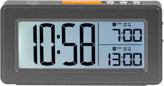 Trevi Ceas De Masă Digital Led Metalic Negru 34034